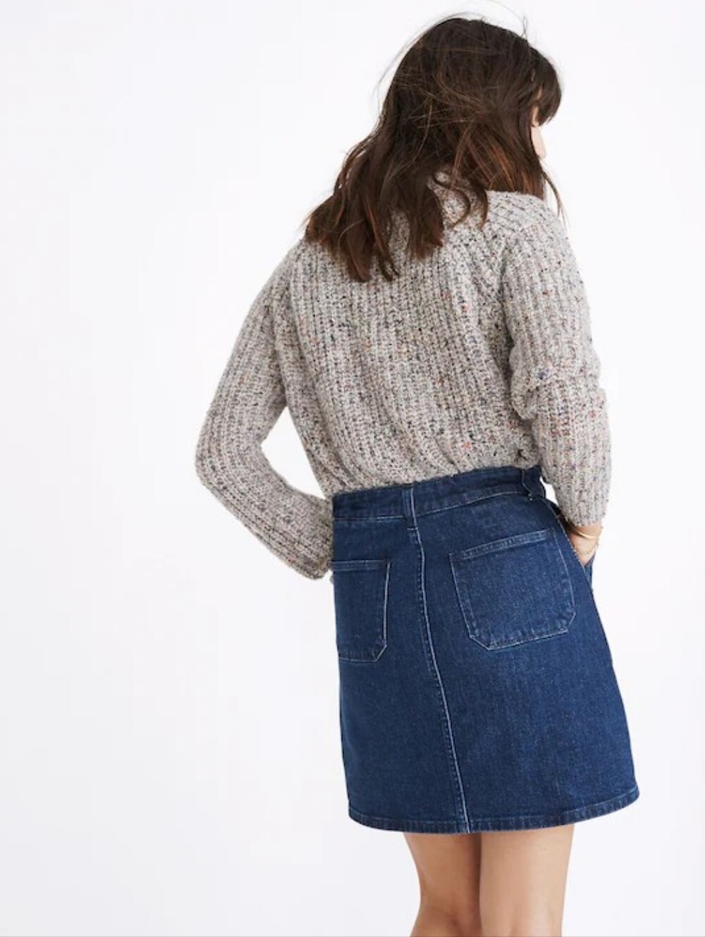 Madewell Denim Utility Zip Skirt - Picture 2 of 15
